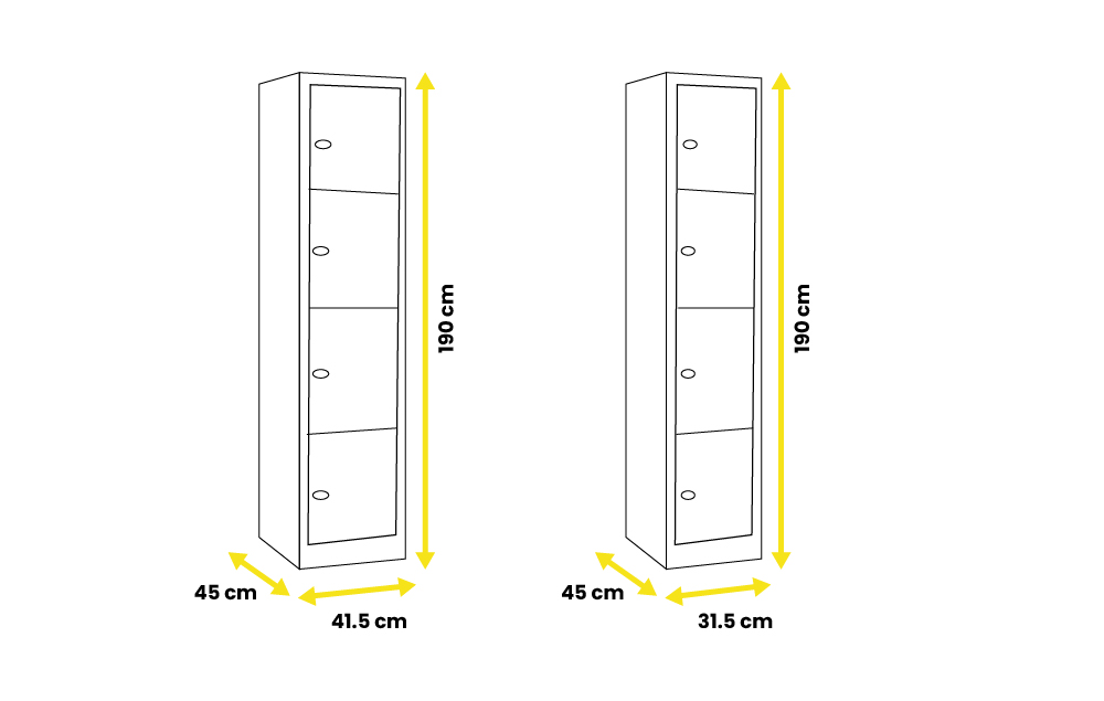 taquilla 4-puertas 1 cuerpo